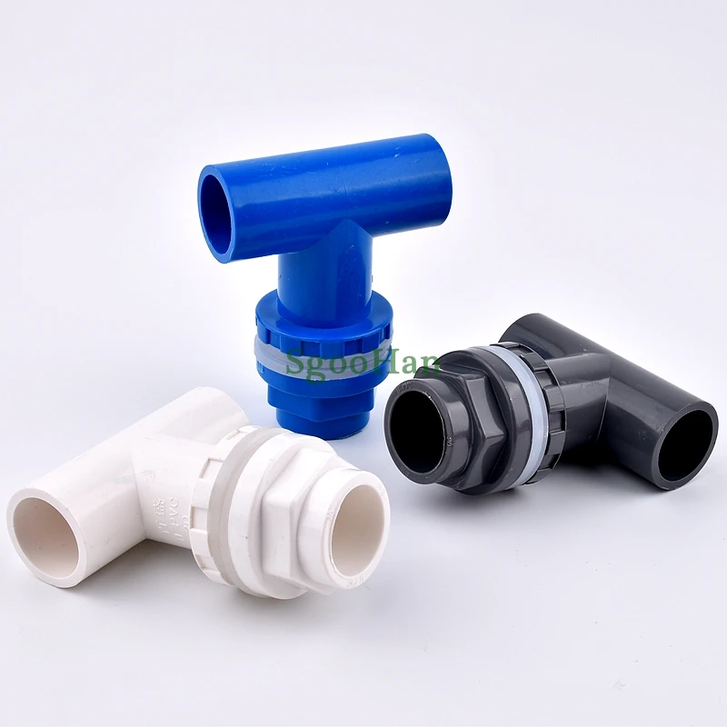 2~10pcs 20mm T Style PVC Pipe Fittings Aquarium Fish Tank Connector Overflow Thread Water Supply Accessories Joint