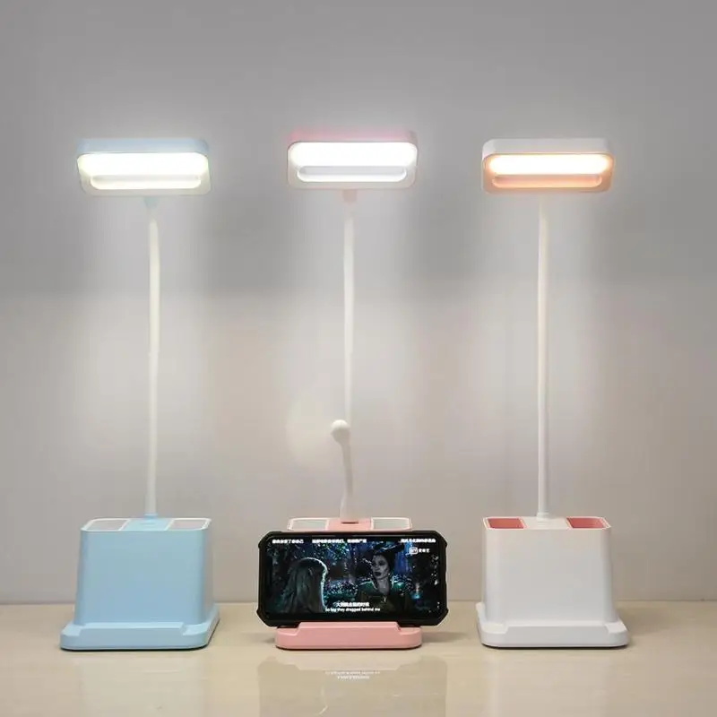 USB Rechargeable LED Desk Lamp Modern Fashion Multi-function Standard Paragraph Bedroom Bedside Touch Table Light