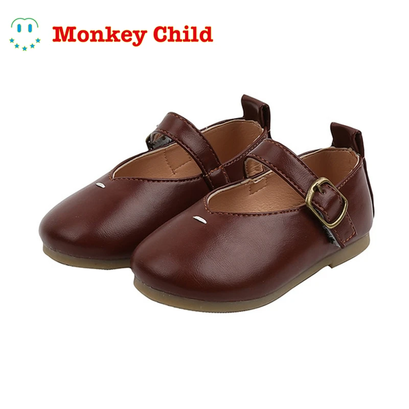 Spring Autumn Girls Shoes Mary Janes Baby White Black Princess For Kids Leather Party Dance Toddlers Shoes1-6y |