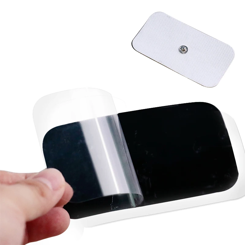 

10 Pcs Self Adhesive Replacement 9*5cm Button Electrode Pad TENS Non-woven for Muscle Stimulator Tens Machine Pads for Massage