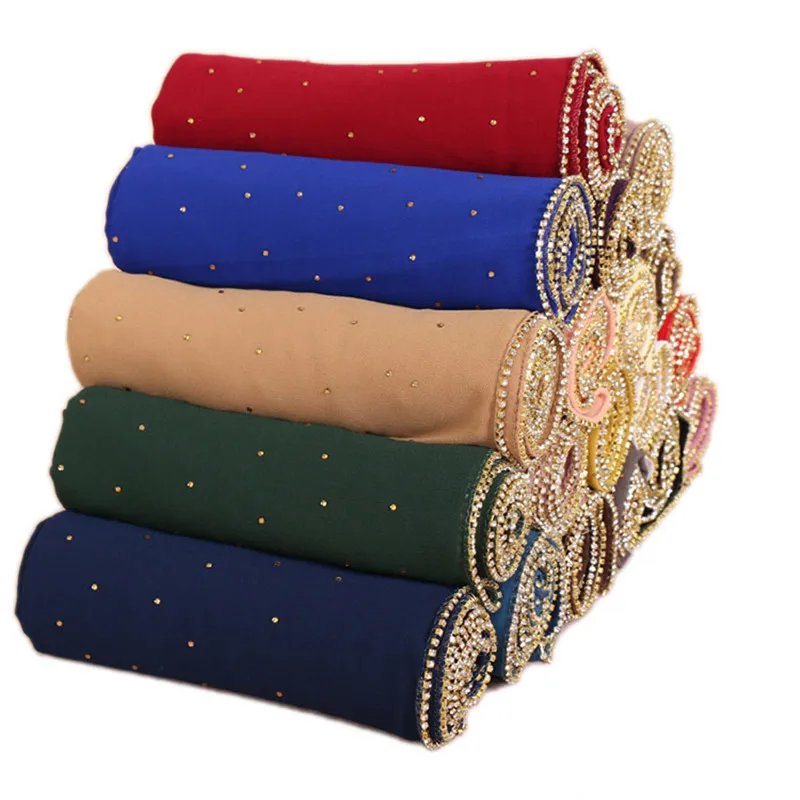 Luksusowe złota szyfonowa szalik na głowę stałe miękkie długie szale muzułmańskie dla kobiet hidżab musulman femme szal i Wrap foulard islamique 3 Luksusowe złota szyfonowa szalik na głowę stałe miękkie długie szale muzułmańskie dla kobiet hidżab musulman femme szal i Wrap foulard islamique 3