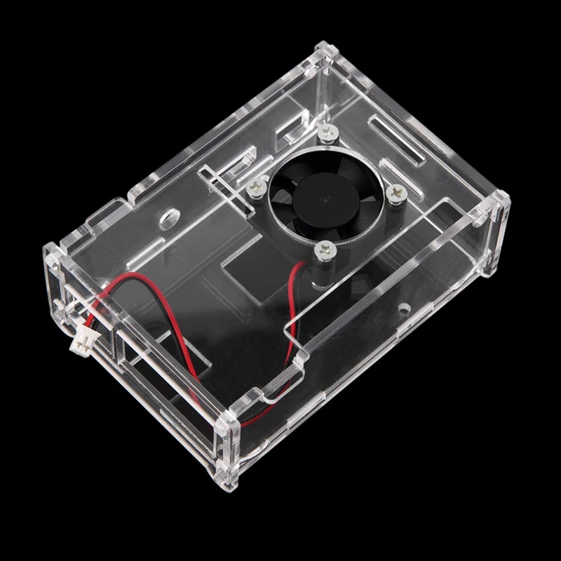 Clear Acrylic Case Accessories Parts Aluminum 0.2A Protective DC 5V Kits+ Cooling Fan+ 3x Heatsink
