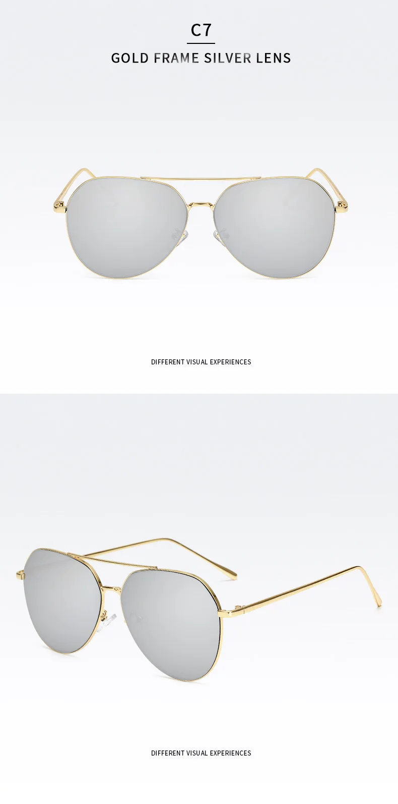 Mirror Sunglasses For Women 2021 Retro Glasses Women's Sunglasses Metal Points Polit Sun Glasses Lunettes femme oculos UV400