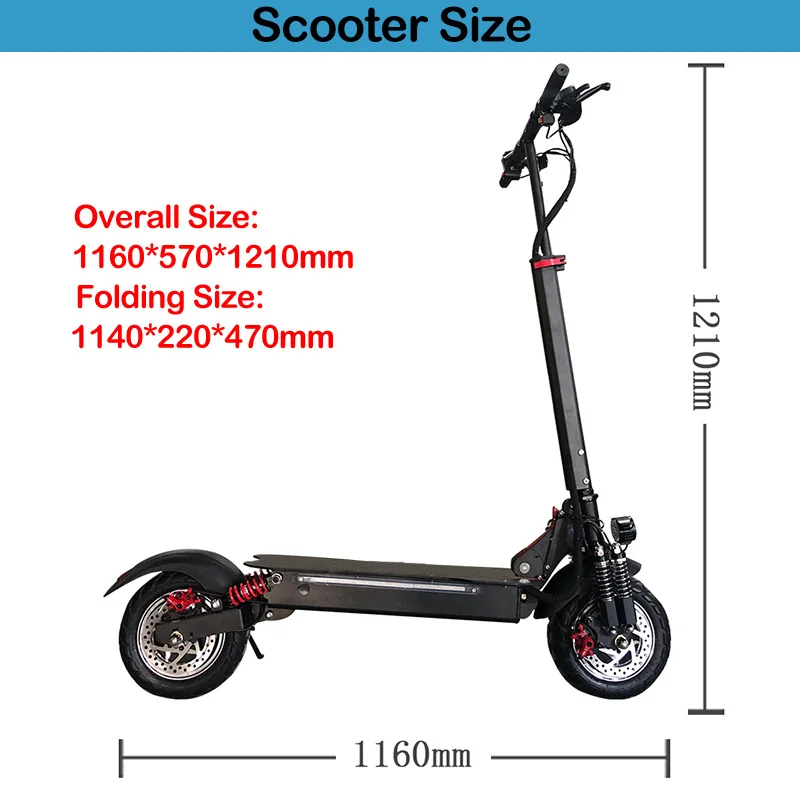  ELectric Scooter Fat Tire 48V 1000W Double Engine Motors E Scooter Foldable Adults with 20ah Lithiu