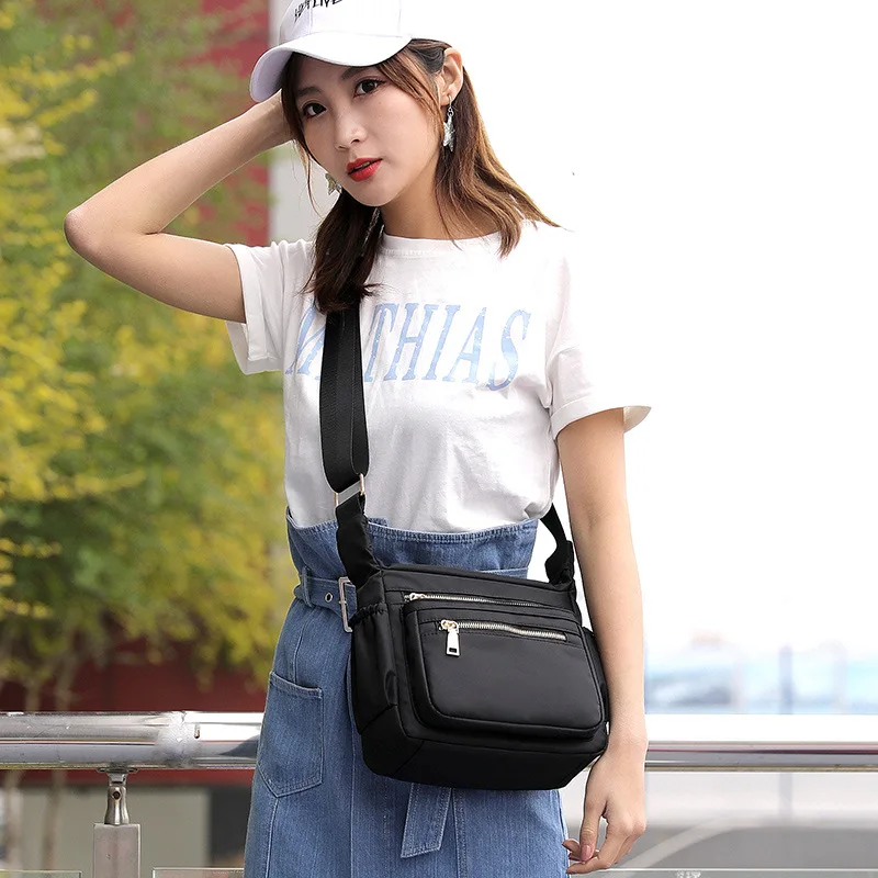 

2019 Autumn New Style WOMEN'S Bag Bag Nylon Fashion Broadband Crossbody Bag Light Simple Small Shoulder Bag