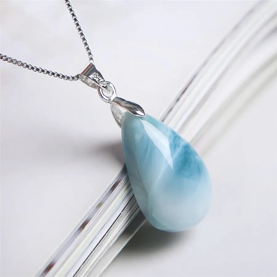 Драгоценный синий драгоценный камень натуральный подвеска larimar Подвеска для