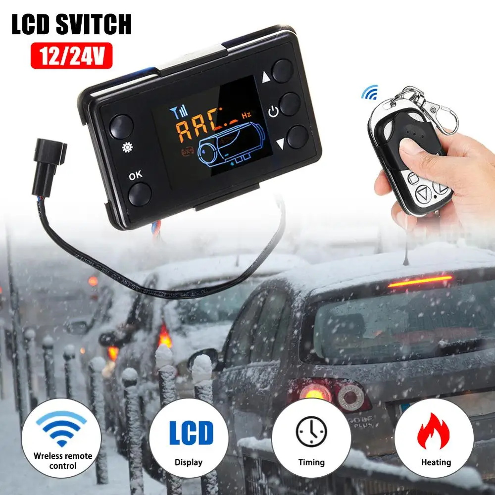 

12V/24V Air Diesel Heater Parking LCD Monitor Remote Controller Car Accessories Car Track Diesels Air Heater Parking Heater