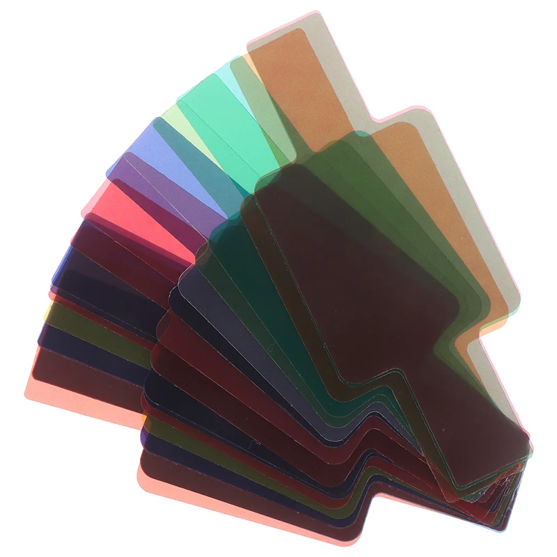 20 шт./лот фотовспышка цветные фильтры смешанные цвета фотовспышка гелевые фильтры карта рассеиватель для Canon/Yongnuo
