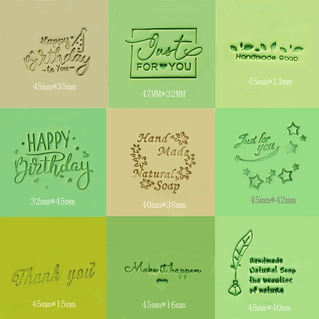 Happy Birthday Series Acrylic Soap Stamp Handmade Soap Seal Letters And Patterns Transparent Chapters Stamp For Soap Making