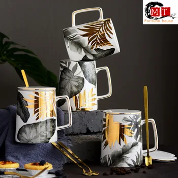 

Scandinavian minimalist mug with a spoonful of ceramic cups gift box office coffee cup milk ceramic cup ceramic mug coffee cup