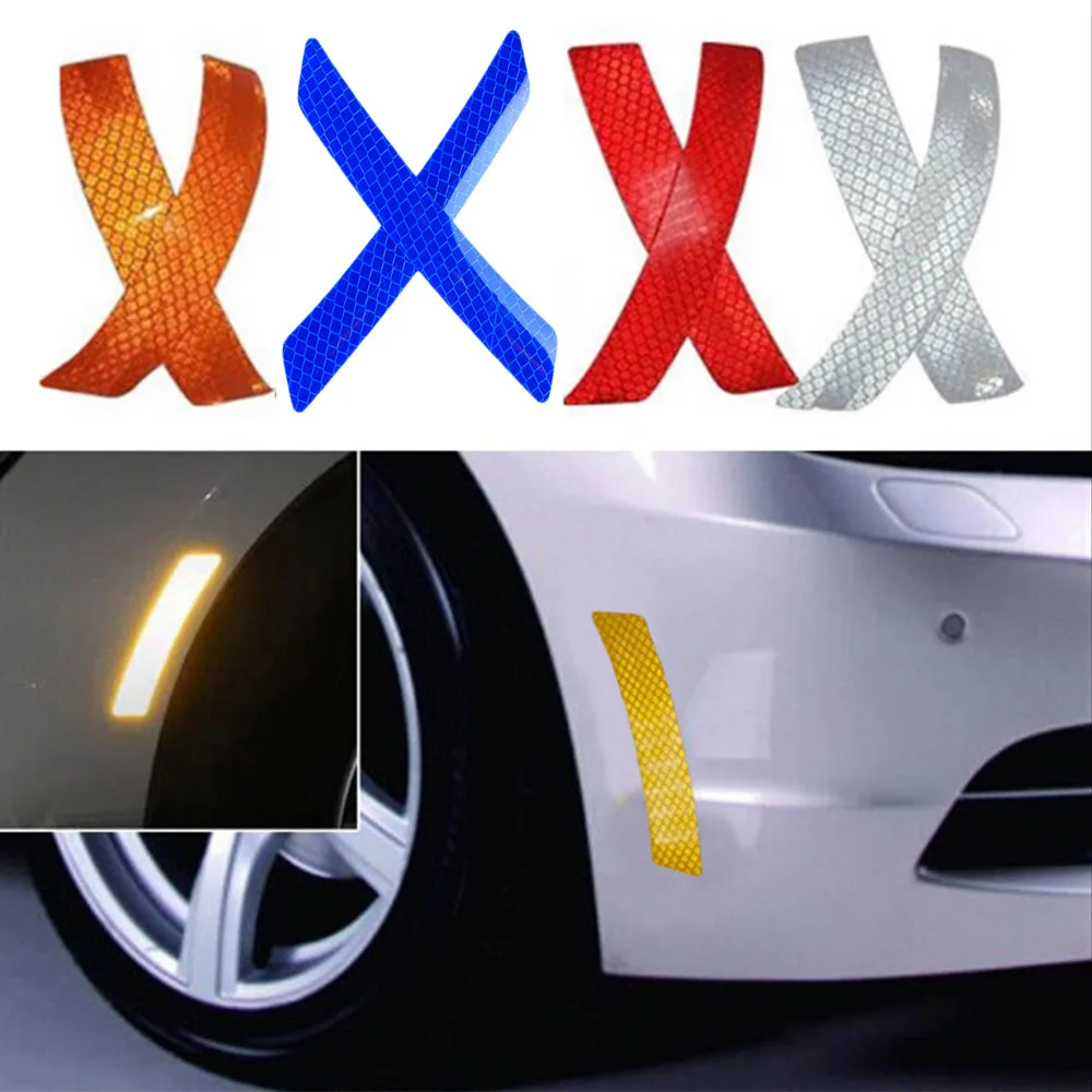Car Reflective Strip Stickers Protective Collision Scratch For Car Styling Auto Accessories Warning Decal Stickers Drosphip 1008