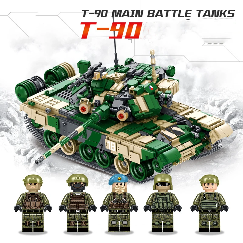 

1773pcs 632005 lepining Military T-90 Main Battle Tank with SWAT Minifigure Model Sets Building Blocks Toys for Kids Gift