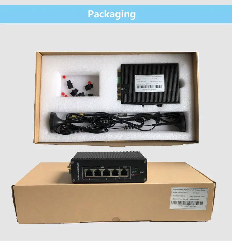 high speed 27dBm 300M industrial DIN rail 4g lte wireless router support openwrt