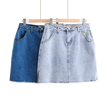 

2020 New Fashion Brand Skirt Women Oversized Plus Size Skirt Above Knee, Mini A-line Solid Casual Natural Cotton