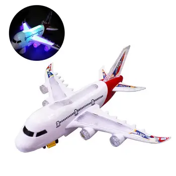 

LED Kids DIY Assembly A380 Airliner Plane Model Toy 360 Rotating Music LED Education Kids Toy