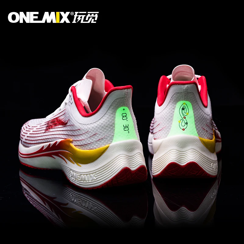 Onemix Air Network Running Shoes Men Light Marathon Sneakers Men Sneakers Carbon-Free Running Shoes Acceleration Running Shoes