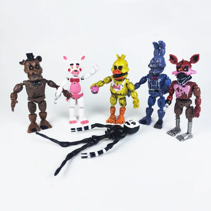 5pcs Hot Sell Five Night At Freddy Anime Fnaf Bear Free Assembly Action  Figure Pvc Model Freddy Toys For Children - Action Figures - AliExpress