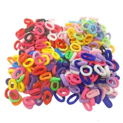 100 Pcs / Lot Kids Elastic Hair Band Girl Children Candy Solid  Kid Rope Accessories Scrunchy Rubber Gum  Baby Hairband Headwear