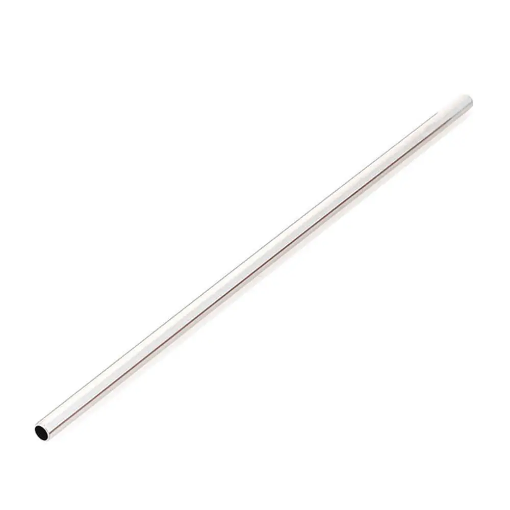 straight sivler Stainless Steel Straws 304 Reusable Straight Bent Metal Drinking Straw With Cleaner Brush Set 21.5x0.6cm Party Bar Accessory - Цвет: straight sivler
