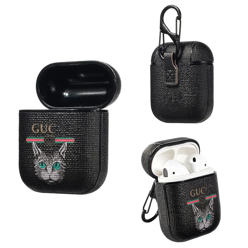 

Applicable AirPods Protective Case Popular Brand Apple Bluetooth Headset Hide Substance Hard Case Creative Case Black Cat Cartoo