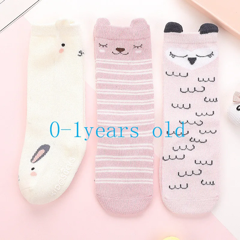 0-1 years old I 3 пар/упак. Детские облегающие Гольфы с рисунком Гольфы Calcetines, носки для новорожденных девочек - Цвет: 0-1 years old I