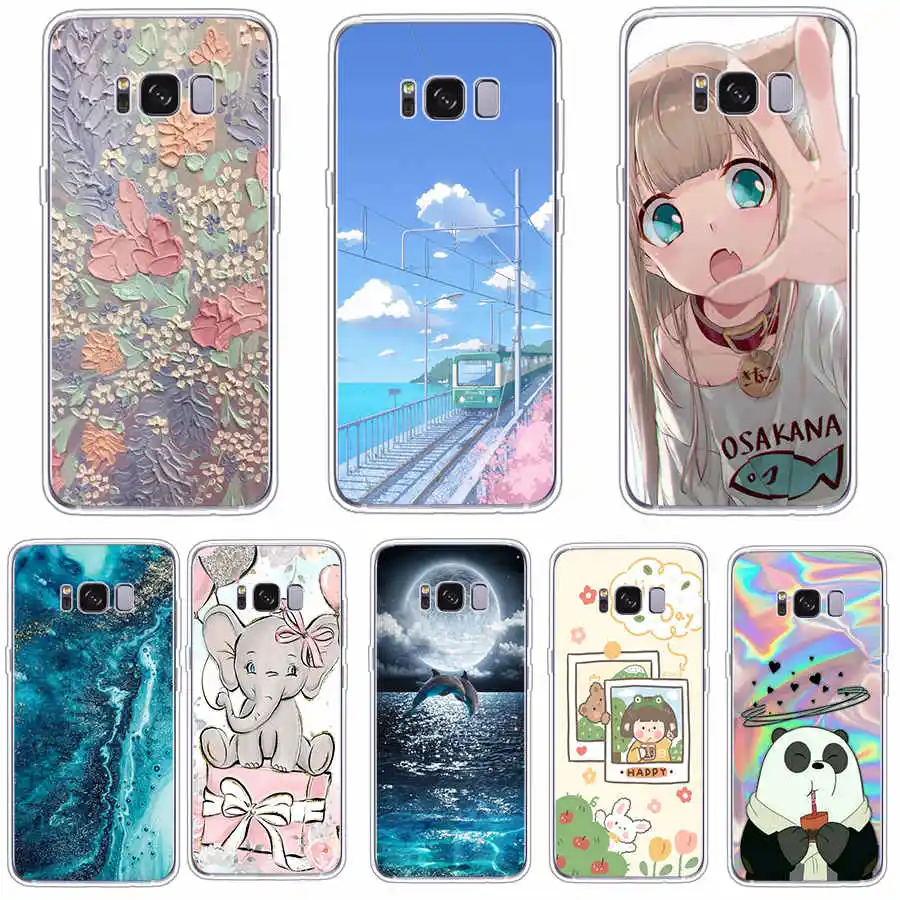 Per Samsung S 8 S8 Custodia Cover Posteriore Per Samsung Galaxy S8 Plus Custodia Cover Morbida In Silicone Tpu Fundas Per Samsung S8 Custodia
