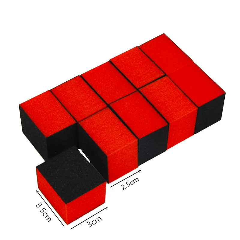 25 шт./лот Профессиональный мини пилочкой для ногтей блок буфера для шлифовки DIY красный 80/80/100 грит шлифовальные инструменты для ногтей Губка красочные файл