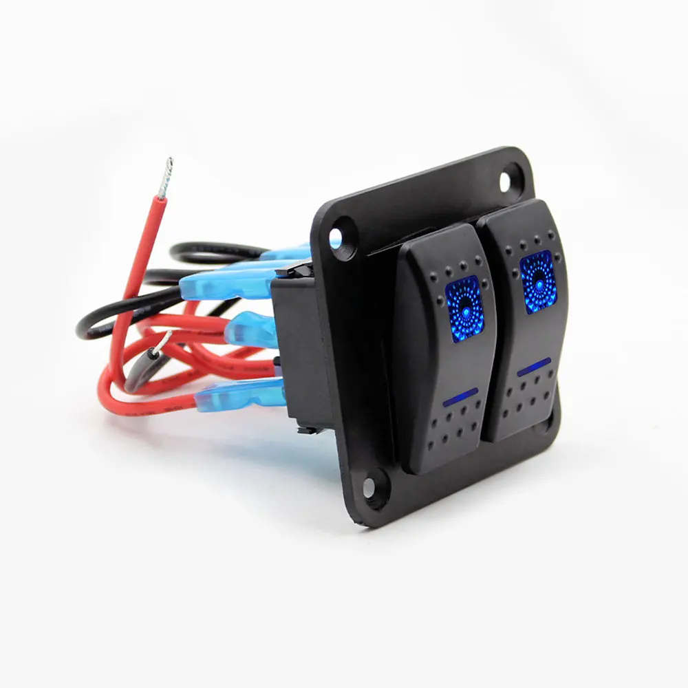 Toggle Switch Car Switch Universal Switch Panel Truck RV Cars 2 Gang
