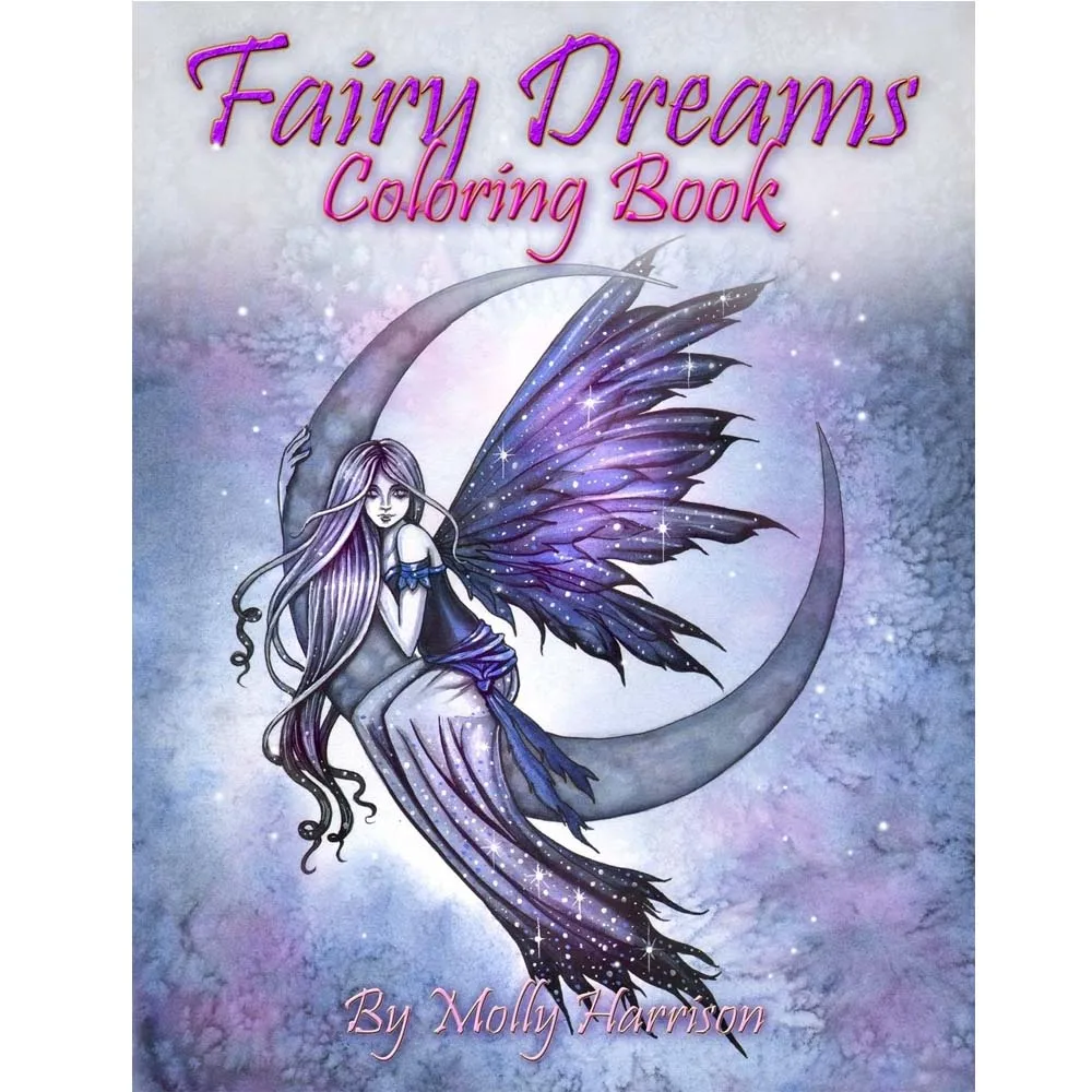 Fairy Dreams Coloring Book : Adult coloring book featuring beautiful, dreamy flower fairies and celestial fairies - 25 pages