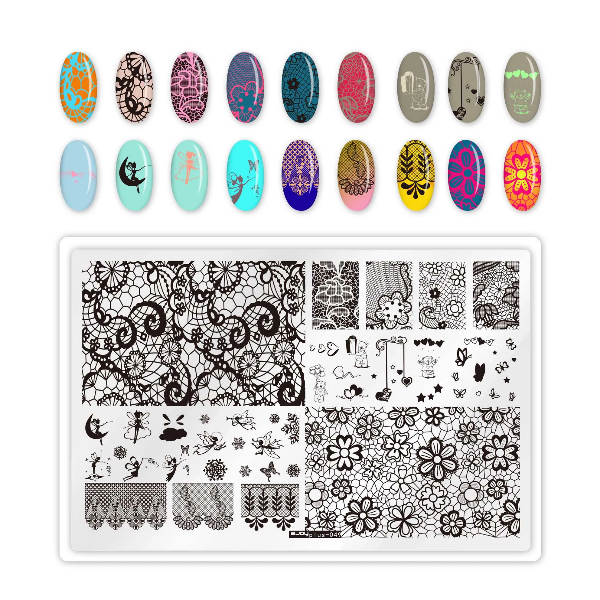 Пробки 0-51 пластина с изображениями для нейл-арта шаблон ногтей Красота штамп для ногтей диск 9,5*14,5 см ZJOY PLUS дизайн ногтей штамповка(с ПВХ, 51 - Цвет: zjoyplus49