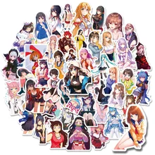 

10/30/50PCS Mixed Anime Beauty Stickers Japanese Manga Sexy Non-exposure Stickers Luggage Helmet Stickers Wholesale