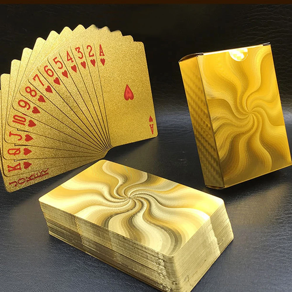 New Gold Statue of Liberty Golden Playing Cards Waterproof PET/PVC Plastic  Poker