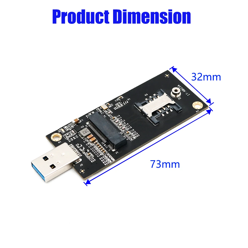 M2 USB-адаптер M.2 NGFF DW5811E DW5821E DW5816E ME936 EM7455 L860-GL USB 3,0 Плата расширения для модуля 3G / 4G / 5G L860 LTE