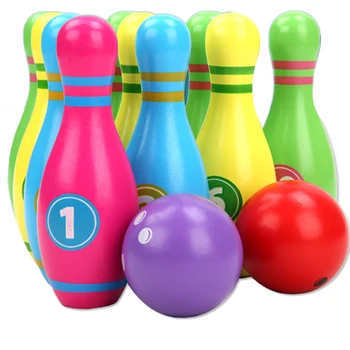 

Kids Bowling Toys Set ,10 Colorful Pins 2 Balls,Toddlers Toys Printed with Number,Gift for Boys Girls 1-6 Years Old