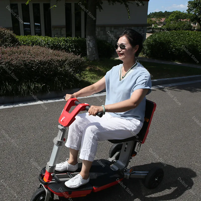 Disability Electric Scooter 3 Wheel Electric Scooter for Elderly Disabled Folding Wheelchair With Removable Battery