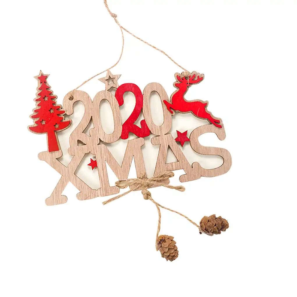 2020 merry christmas wooden plaque xmas letter hollow plaque