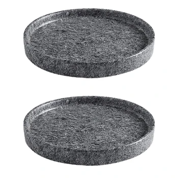 

2pcs Flowerpot Drip Tray Ceramic Cement Design Flowerpot Base Tray Desktop Bonsai Pots Trays Base Flower Planters Ceramic Stand