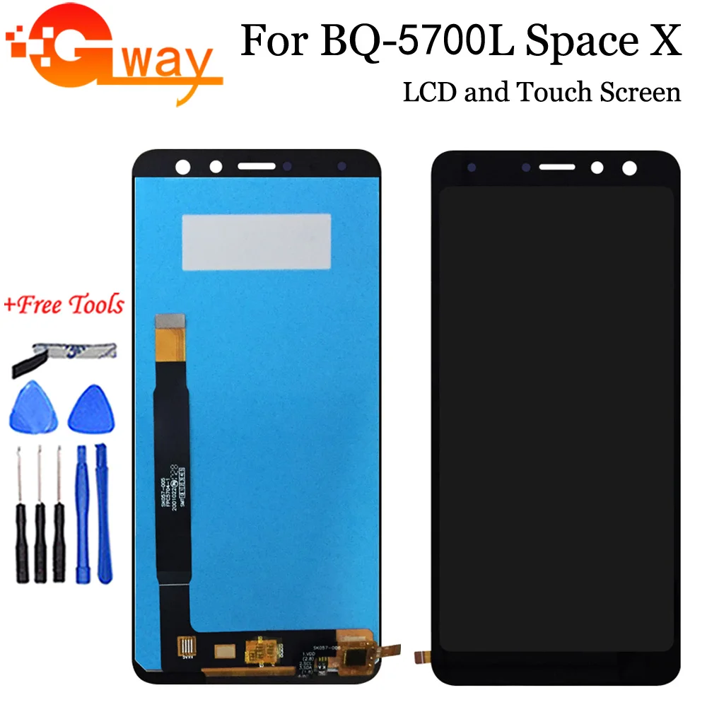 5 7 &quotlcd для BQ 5700L Space X lcd BQ5700L BQS дисплей + сенсорный экран дигитайзер в | Экраны для мобильных телефонов -4000470573067