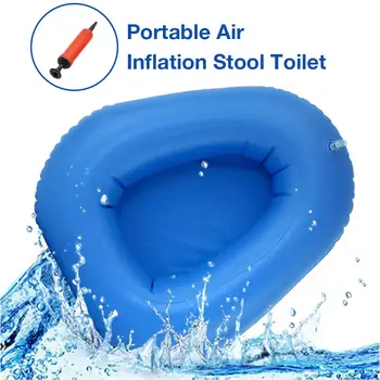 

Anti-decubitus inflatable bedpan Bigger Washable Portable Air Inflation Blue Bed Pan Bedridden Elderly Inflatable Stool Toilet