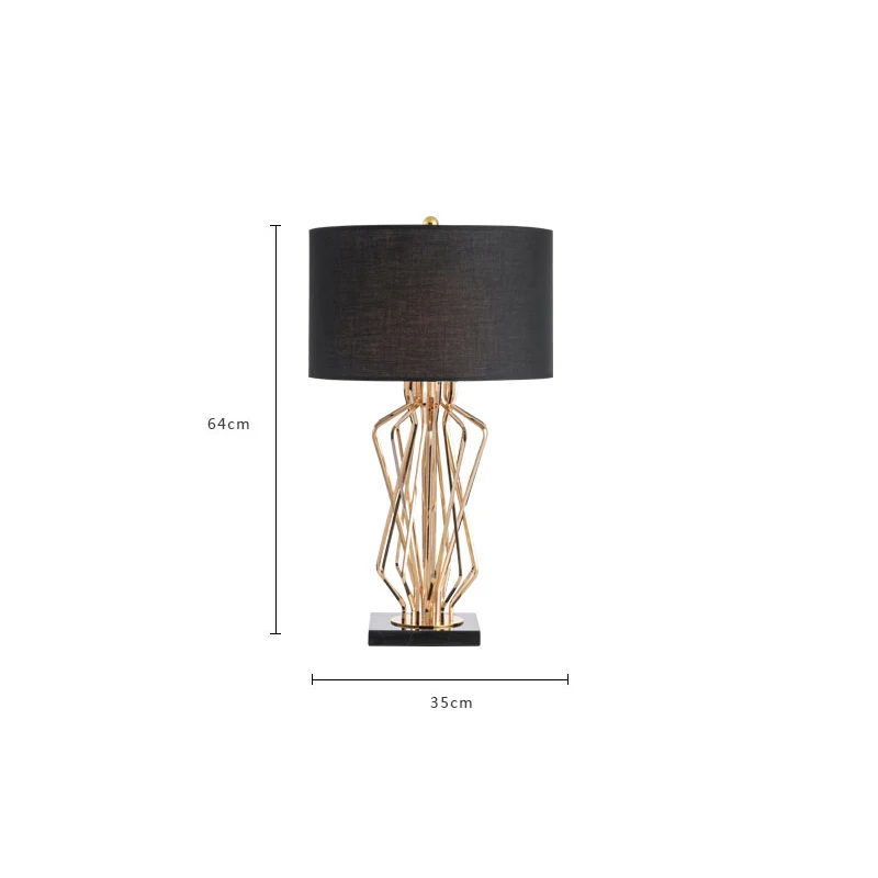 Luxury Desk Lamp Tiffany Iron Cloth LED Table Light Table Lamp design Desk Lights Bedroom Bedside living room Light Fixtures