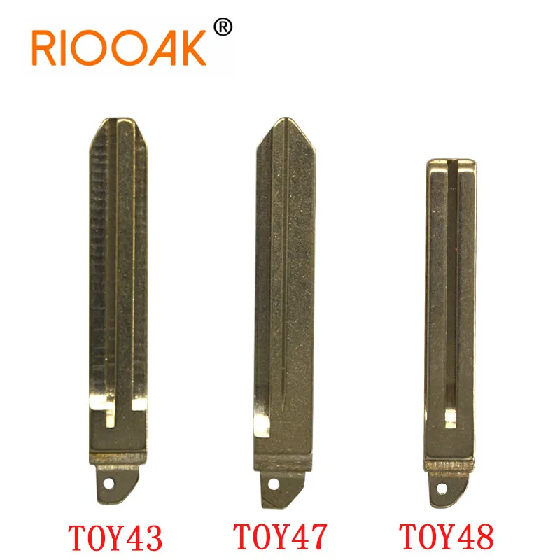 

5pcs/lot Car Remote Key Flip TOY43 TOY47 TOY48 Uncut Metal Key Blade For Toyota Corolla Camry Crown RAV4 Prado Avalon Lexus