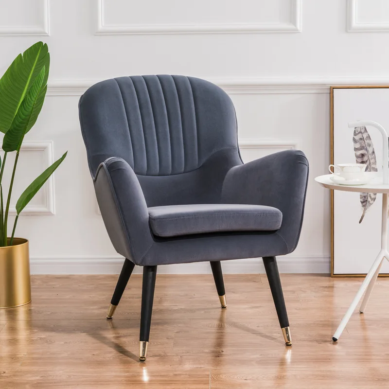 Новинка 2019 современный Одноместный стул в скандинавском стиле кожаный маленький