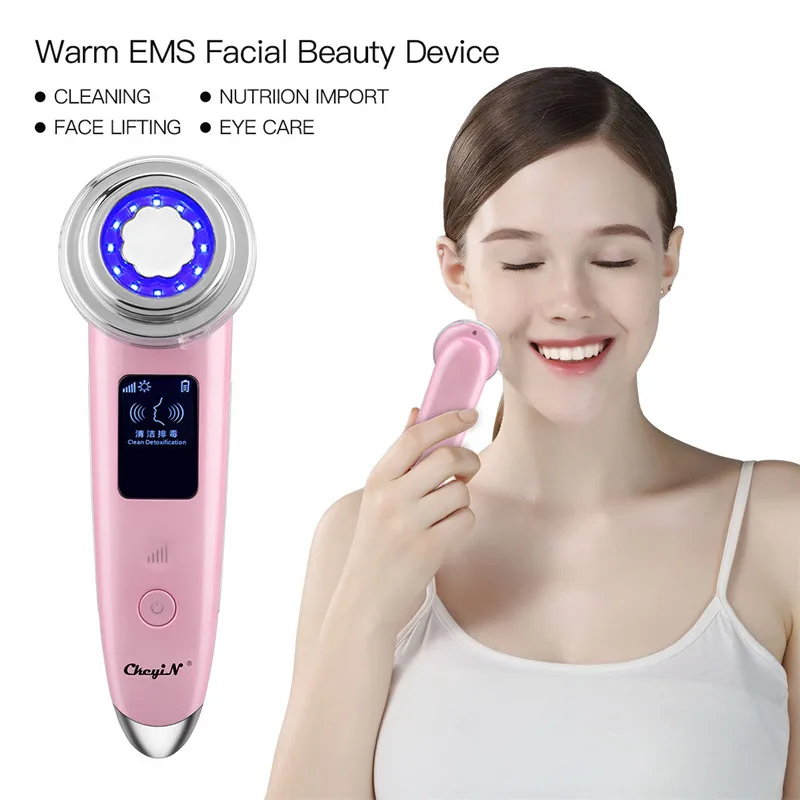 Wrinkle-Remover Rejuvenation Tighten Skin Ultrasound Face-Massager Photon Led-Light Face-Lifting