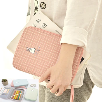 

iPad Stationery Pouch Tablet case Cute cartoon ins cute girl little Cat Rabbit 7.9 inch iPad Mini 2 3 4 5 flat liner bag