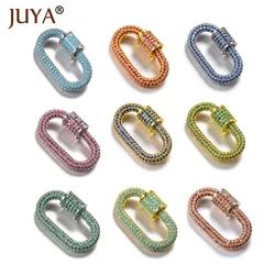 Luxury Zircon Jewellery Making Supplies for Women Rhinestone DIY Accessories Charms Clasp Lock Hook Fastener Crystal Necklace