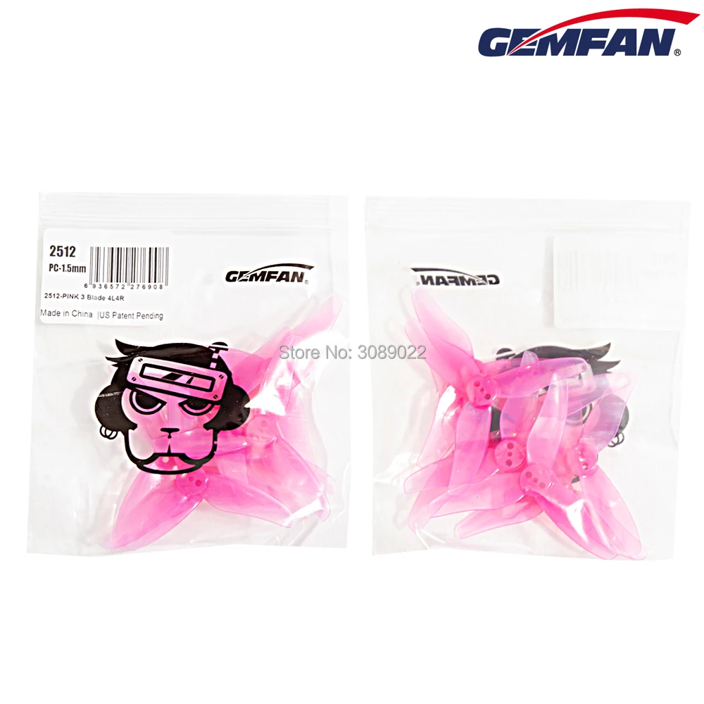 24 stücke/12Pairs Gemfan Hurrikan 2512 2 Zoll 3-Klinge Propeller 3 Löcher 1,5mm Requisiten FPV propeller für FPV Racing Zahnstocher Drone – Detail 6