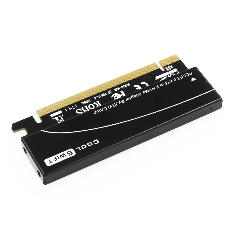 Cool Swift Nvme M.2 X16 Pci-E Пыленепроницаемая Riser Card 2280 алюминиевый лист золотой бар теплопроводность кремния вафельное охлаждение