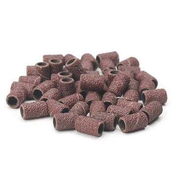 

100 Pcs 1/2" and 1/4" Sanding Band Sleeves Drum Kit Sandpaper Rubber 2 Mandrels N1HF