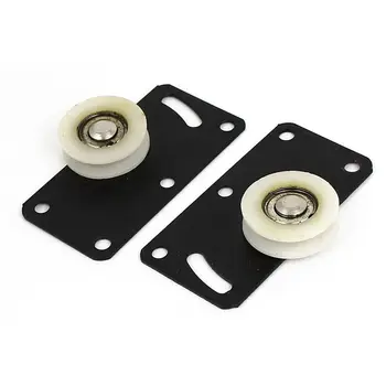 

30 mm quest way single wheel rectangular plate sliding door roller 2 pieces