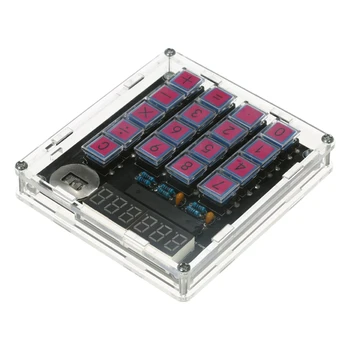 

Diy Calculator Kit Digital Tube Calculator with Transparent Case Built in Cr2032 Button Cell